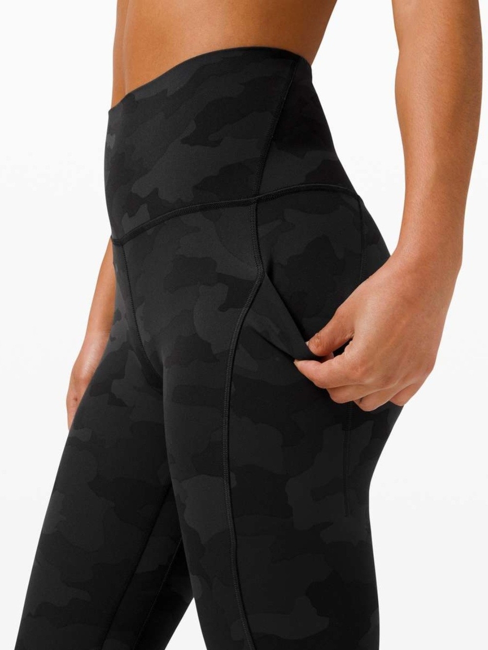lululemon athletica Black Camo High-Waist Leggings with Side Pocket